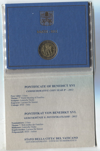 Vatican city 2012 euros 7th - vatican,