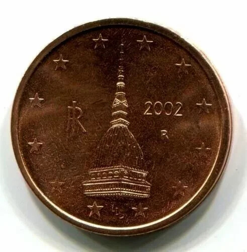 Italy euro cents 211 2002 - 2,